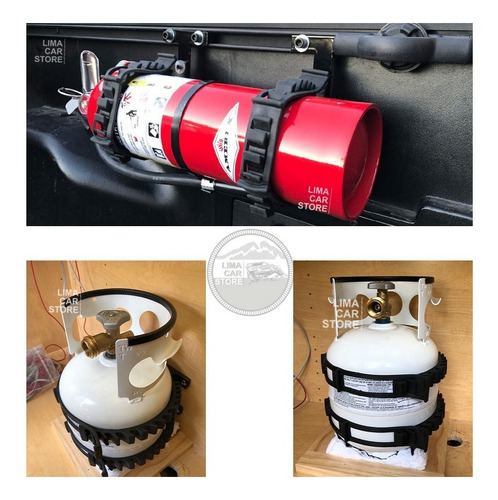 2 Abrazaderas Quick Fist 64-241mm Sujetador Soporte Extintor