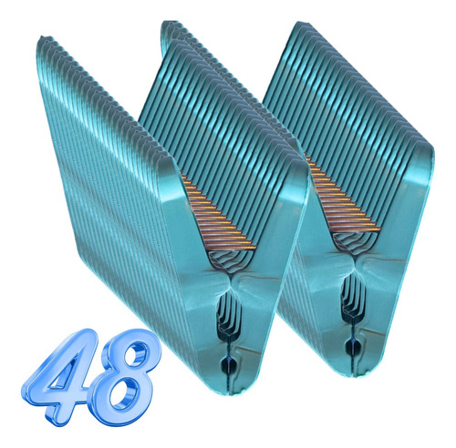 48 Prendedores De Roupas Plastico Resistente Pregador Azul