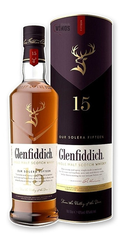 Whisky Glenfiddich Malt 15 Años 750ml + Estuche Original