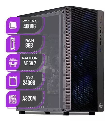 Pc Gamer Fácil Ryzen 5 5600g Vega 7 Ssd 960gb 16gb Ddr4 500w