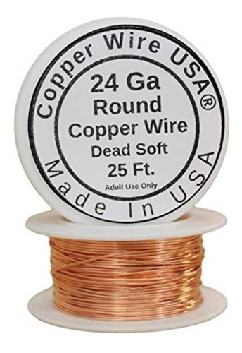 Alambre De Cobre Solido Para Joyeria 7.62 Mt Copper Wire Usa