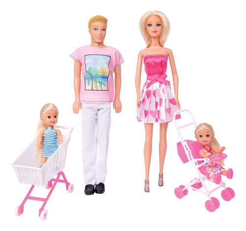 Set De Muñeca Nicole Familia Feliz 2 Figuras 29.2cm