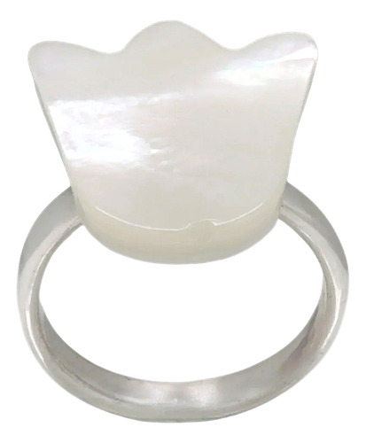 Anillo Tous Madre Perla De Plata 925 5 G Original Plata 6 (Usado)