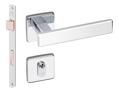 Fechadura Metro Light 55 Quadrada Externa Cromada C.arr Cor Unico