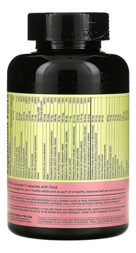 Suplemento Para Mulher En Cápsula Optimum Nutrition 120 Un Sem Sabor
