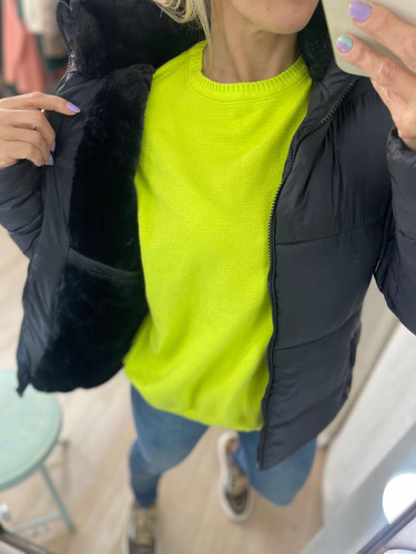 Imagen 5 de 10 de Campera Puffer Forrada En Piel The Big Shop