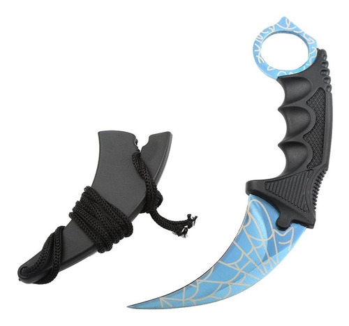 Cuchillo  Tactico Karambit Blue Spider F-force Cs-go 