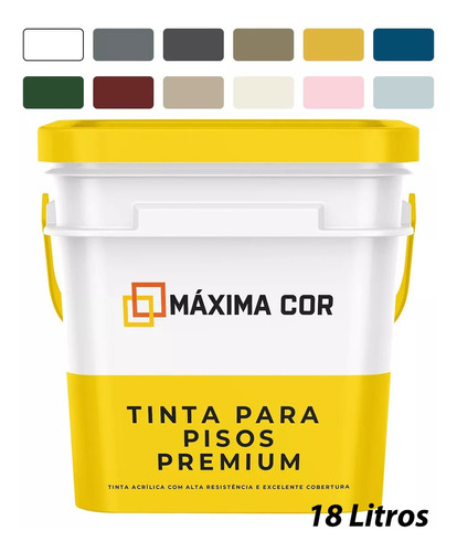 Tinta Para Pisos Alta Resistência Máximacor Premium 18l