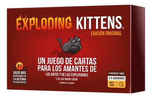 Juego Cartas Explosivas Divertido Ekiek01 Españolas Mé