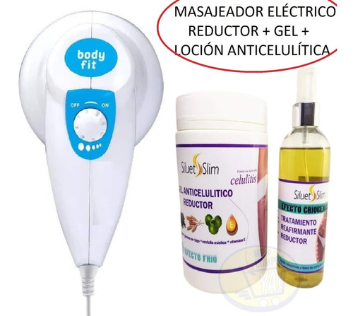 Kit Adelgazar Adelgazante Reductor Masajeador + Gel+ Loción 