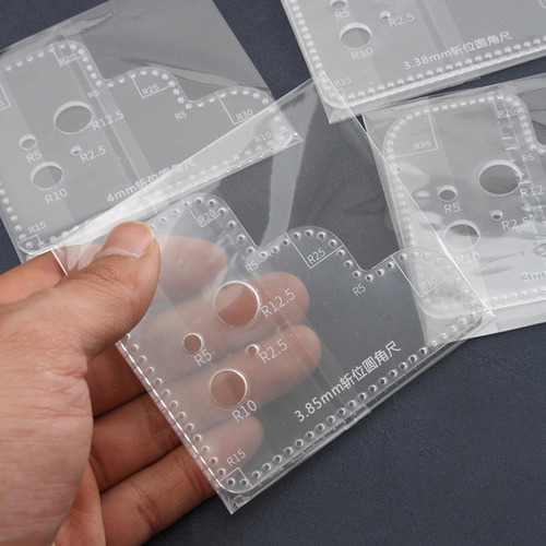2 Plantilla De Corte De Acrílico De Cuero Reglas De 3 Mm