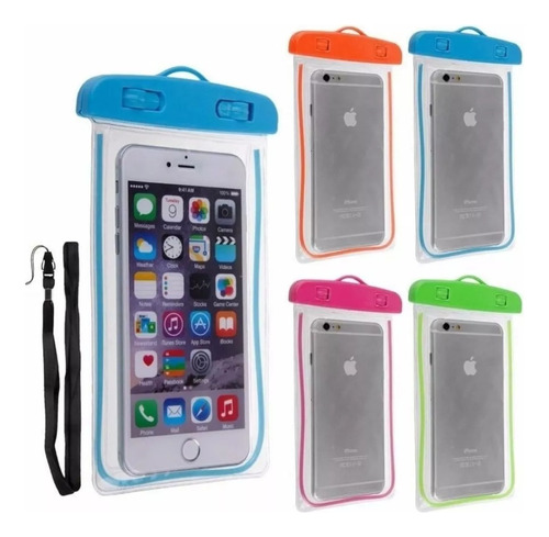 Funda Porta Celular Impermeable Protector Anti Agua, Mar Rio