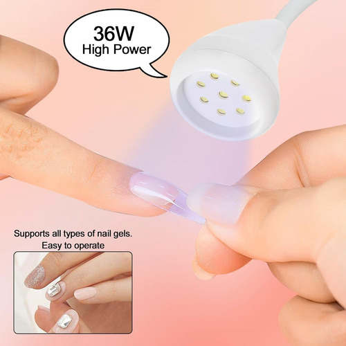 Uv Led Lámpara De Uñas 360° Giratorio Mini Secador De Uñas