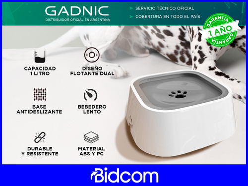 Bebedero De Agua Animales Gadnic Tazon Antiderrame Color Rosa
