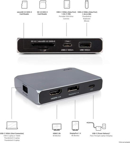 Dock Usb-c Gen2 Caldigit Soho, 4k@60hz, Hdmi 2.0 Y Hdr