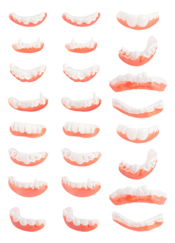 Divertidas Dentaduras Postizas Falsas De Halloween, 24 Unida