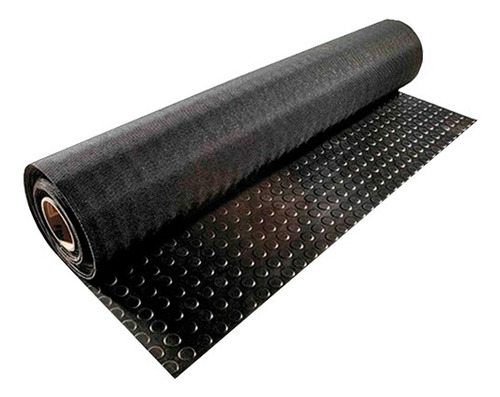 Piso De Goma Circulo 6 Mm Rollo 1 Mt Ancho X 20 Mt De Largo