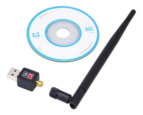 Adaptador Usb Wifi 150 Mbps Antena 5dbi Plug And Play