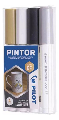 4 Plumones Pintura Acrilica Pilot Pintor Posca Extra Fino 07