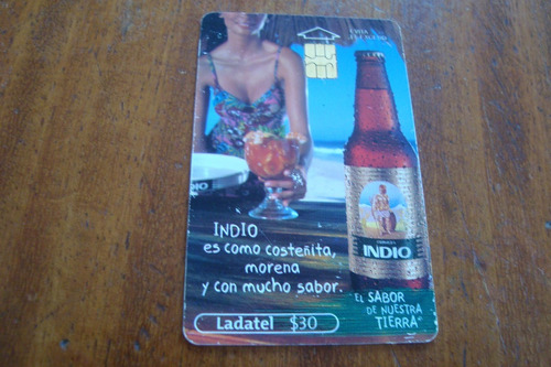 Cartao Mexico Ladatel / Cerveja Indio / Como Una Morena