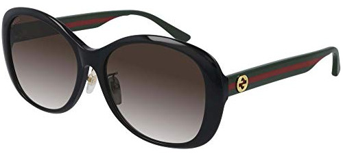 Gafas De Sol Femeninas De Gucci Feminine, Black Green 81mtf