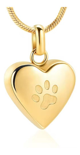 Collar Urna Relicario Corazón Cenizas Cremación Perro Mascot