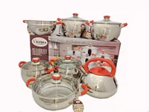 Comprar Set De Ollas De Acero Inoxidable 13 Piezas - Valeska