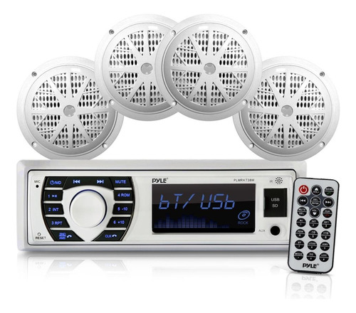 Juego De Altavoces Receptores De Radio Marinos De 12 V, Est.