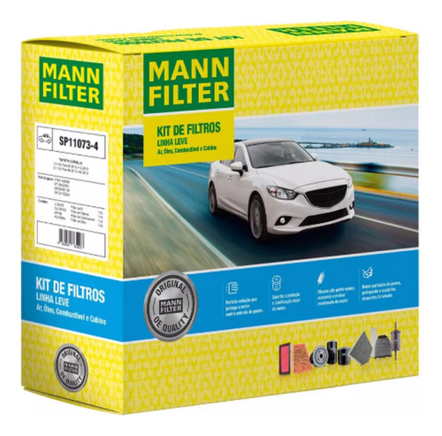 Kit De Filtros Mann-filter Toyota Corolla 1.8 16v 2012 Acima