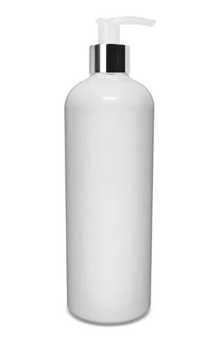 Botella Dispensadora Boston Plástico Blanco Plata 500ml-10pz
