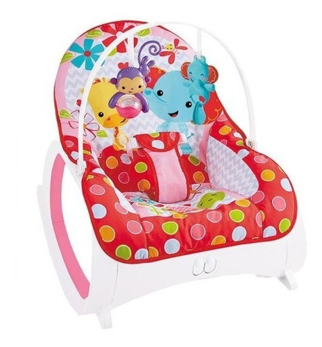 Cadeira Infantil Musical Vibra Balança Safari Vermelho Color