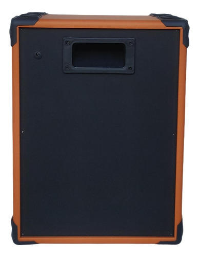 Caixa De Som Amplificada Violão Guitarra Microfone Laranja