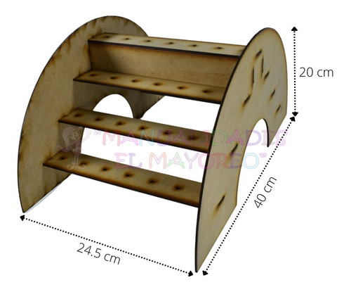 Arco Puente Paletero (capacidad De 42 Paletas) Madera Mdf