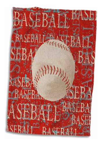 Rose Big Words Baseball Rojo Toalla