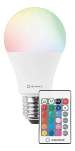 Lampara Foco Led Rgbw 8w E27 C/ Control Remoto Ledvance Luz Rgb