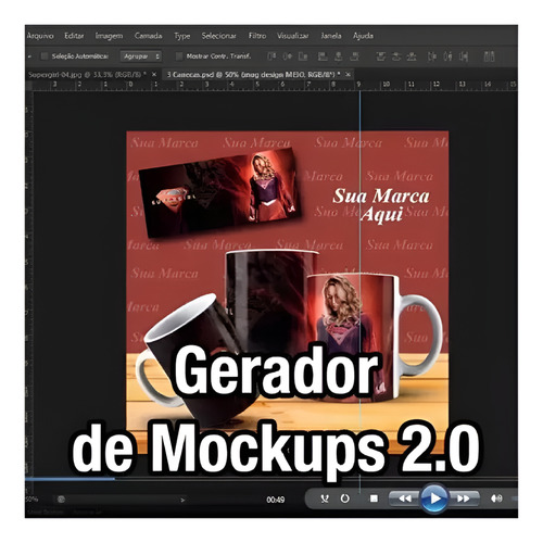 Gerador De Mockup Para Canecas Automático Psd Atualizado