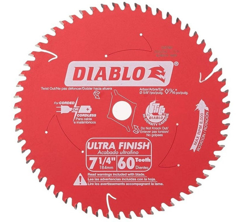 Disco Diablo Original Hecho En Italia 7-1/4 60 Dientes, Fino