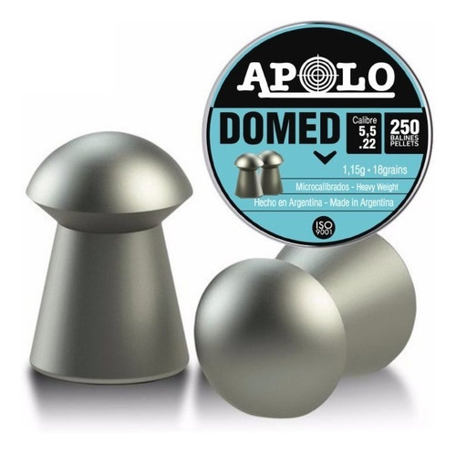 Imagen 2 de 10 de Combo 3 Latas Balines Apolo Domed 5,5 Mm X 750u Rifle - Swat