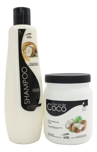 Crema 1 Kilo  Shampoo Sin Sal +crema Capilar Aceite Coco Cvl