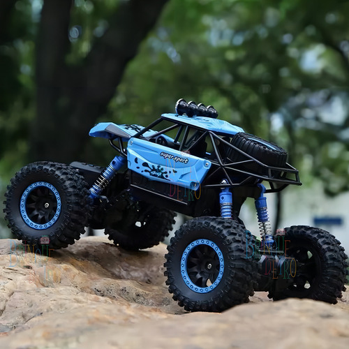 Carrinho Controle Remoto 4x4 Monster Truck Rock Crawler Rc Prata