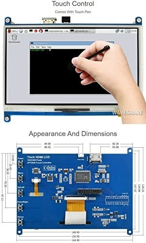 Pantalla Táctil Resistiva Lcd Waveshare De 7 Pulgadas Compat
