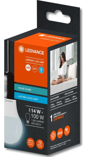 Lampara Led 14w Osram E27 Pack X10 Unidades