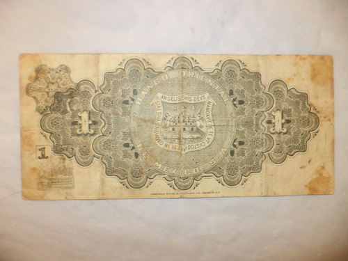 Billete Un Peso. Banco Oriental De México. Puebla. 1914 (Usado)
