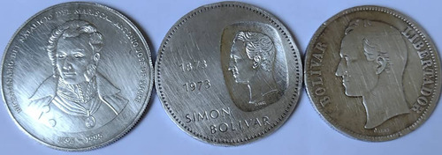 Tres Monedas De Plata X 55 $