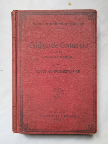 Codigo De Comercio De La Republica Argentina (Usado)