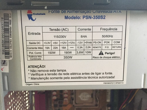 Computador Core 2 Duo Com Monitor