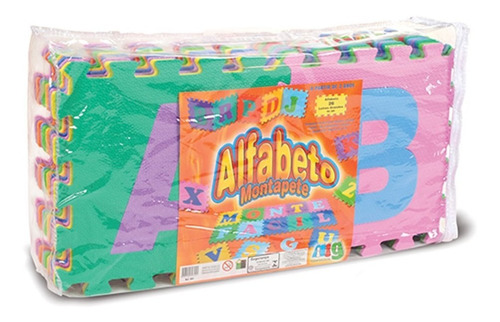 Imagem 2 de 2 de Tapete Eva Infantil Alfabeto 26 Letras Grandes Nig