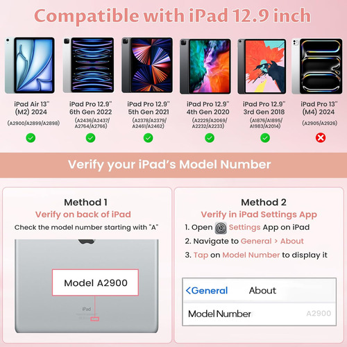 Funda Oyeeice Para iPad Pro 12.9 Con Teclado (6ª, 5ª Generac
