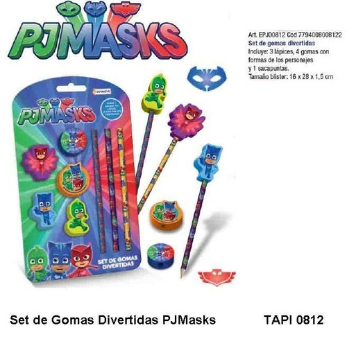 Set De Gomas Divertidas Heroes En Pijamas