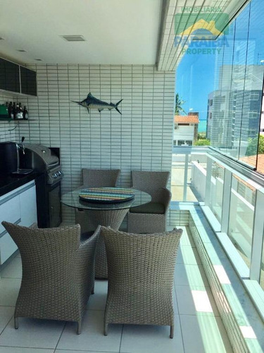 Imagem 10 de 15 de Apartamento Mobiliado À Venda - Praia De Areia Dourada - Cabedelo - Pb - Ap1187